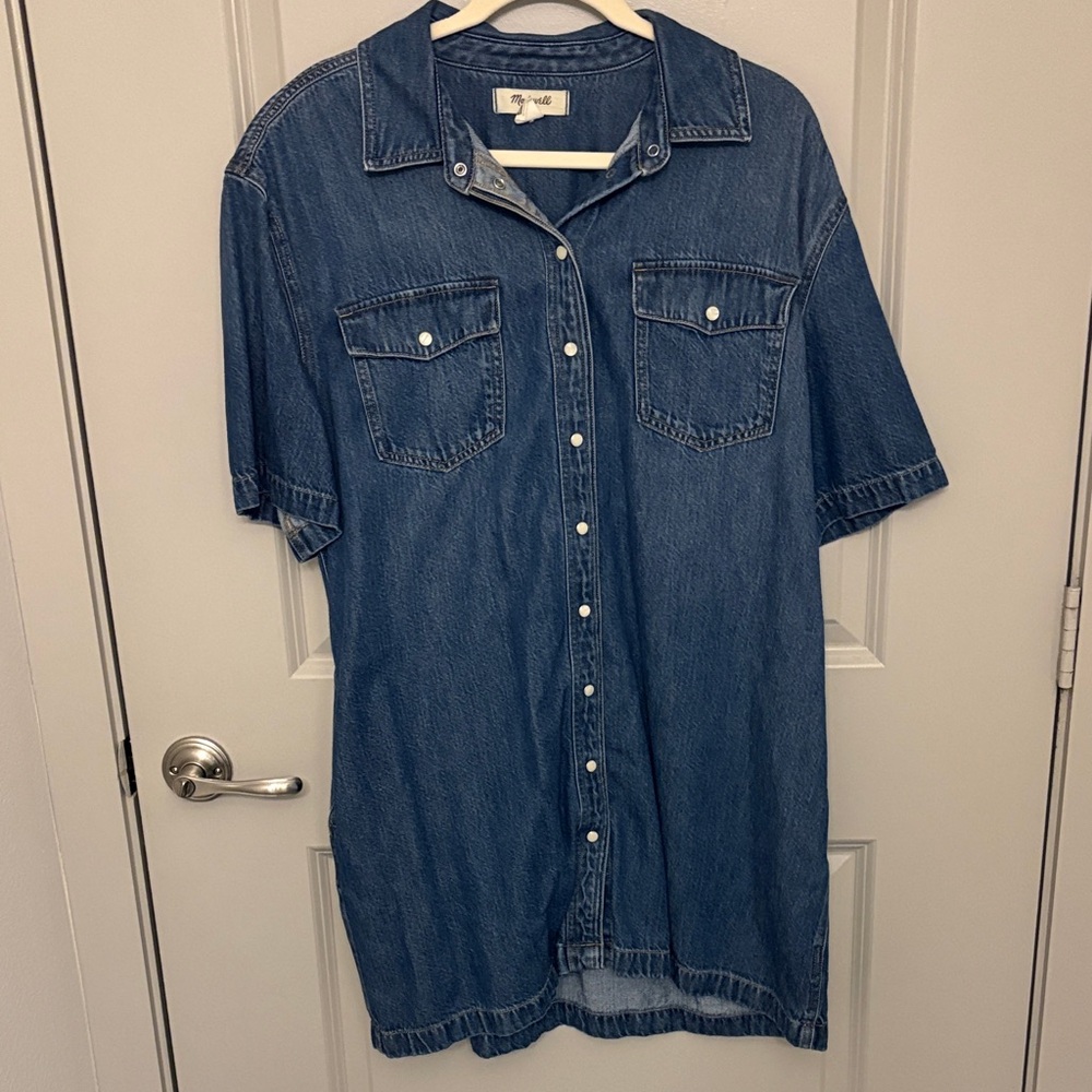 Madewell Oversized Mini Shirtdress - Picture 4 of 6